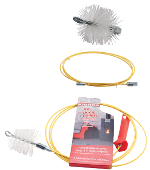 kit limpieza estufa pellet cable 3 metros Erizo y rosca Limpiatubo