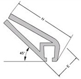 Perfil pinza plástica para fijar cepillo strip burlete