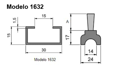 cepillo listón con guía modelo 1632