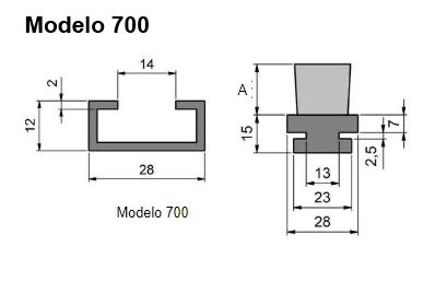 cepillo listón con guía modelo 700