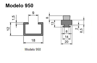 cepillo listón con guía modelo 950