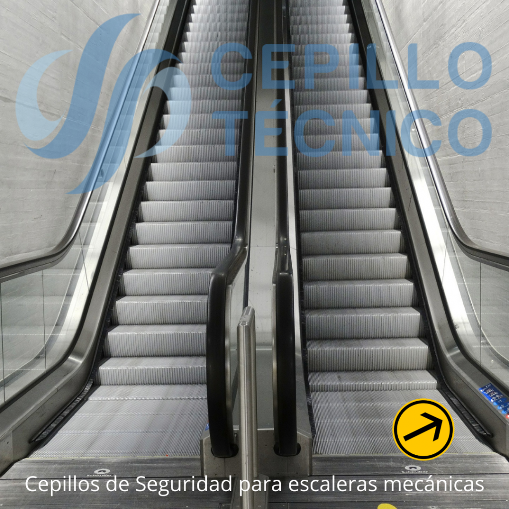 cepillo strip de seguridad para escaleras mecánicas